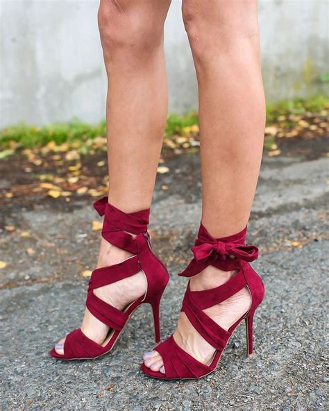 burgendy heels